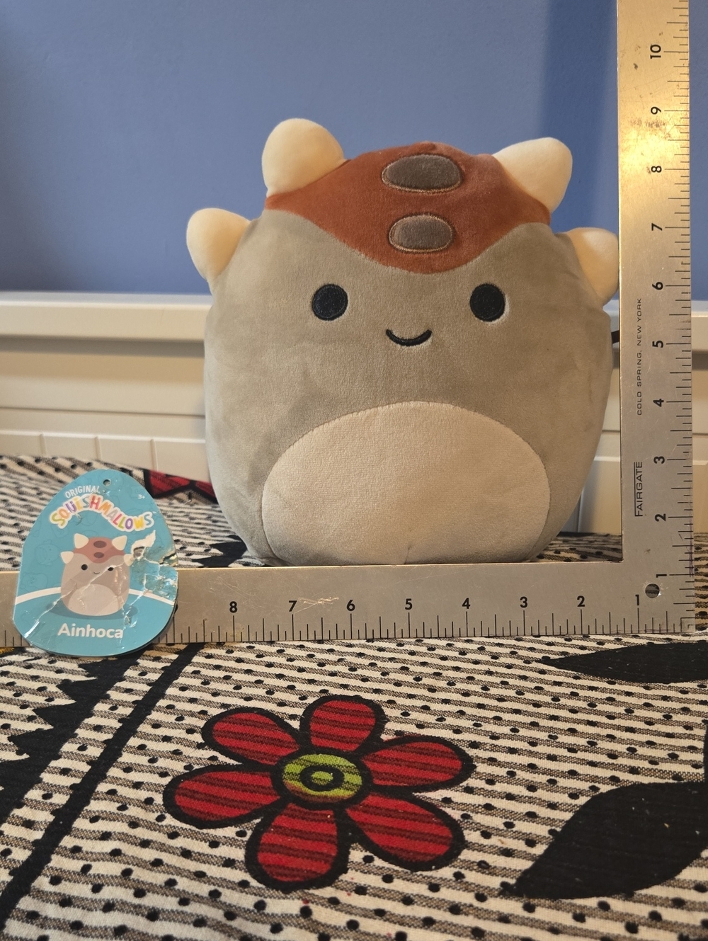 Squishmallow Ainhoca Plush - Tan and Brown Cute Cuddly Pillow Plush